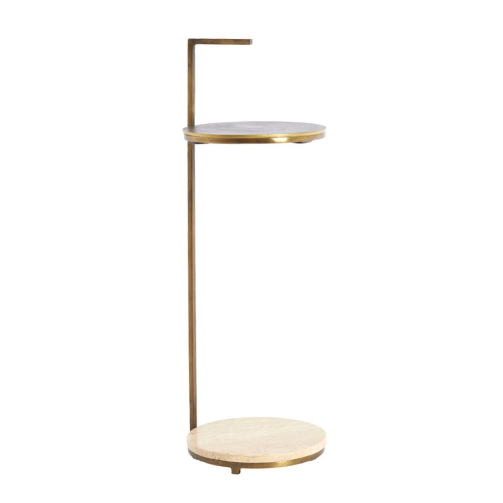 2M Mesa Auxiliar Leda Travertino 76cm
