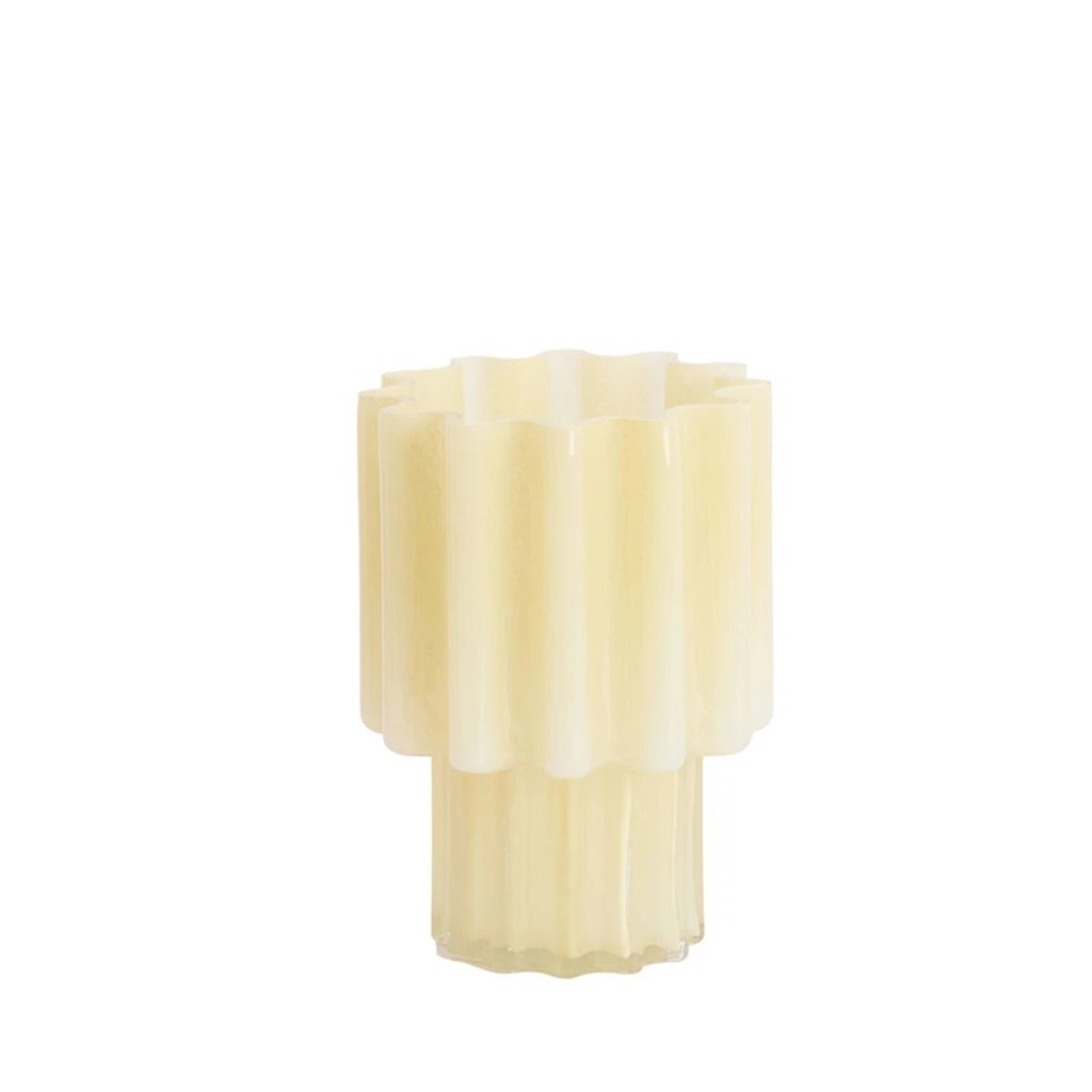 2M Jarron Koyari 25cm Vidrio Crema