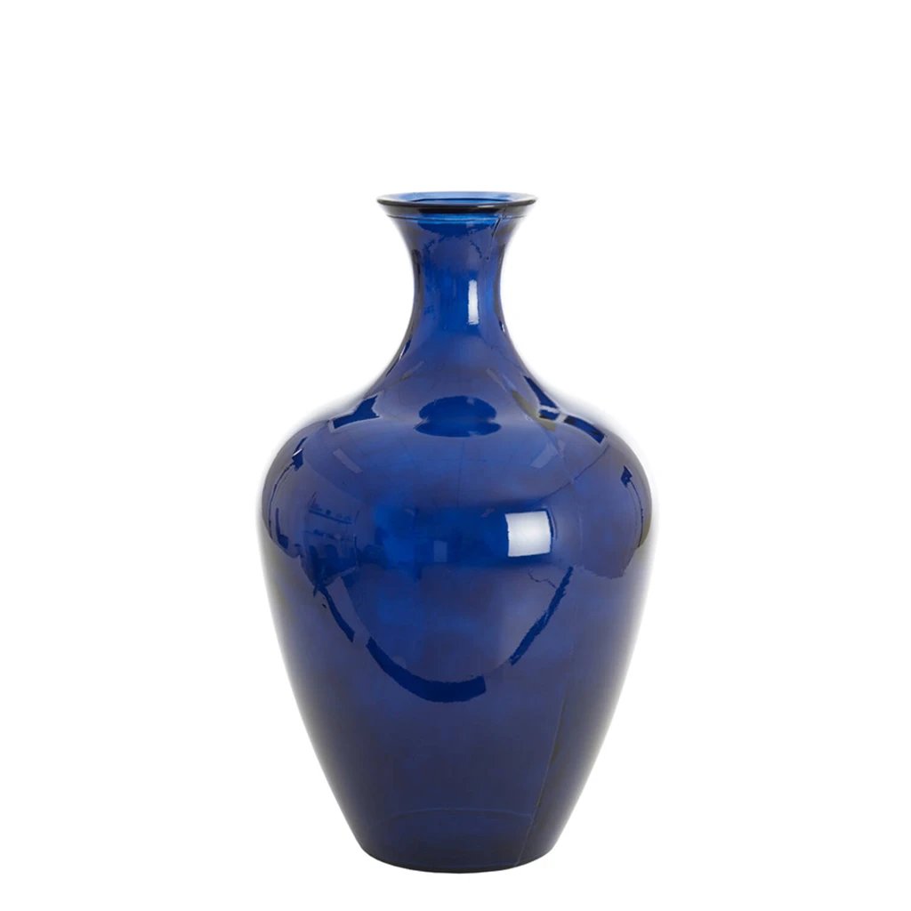 2M Jarron Rubra 65cm Vidrio Azul