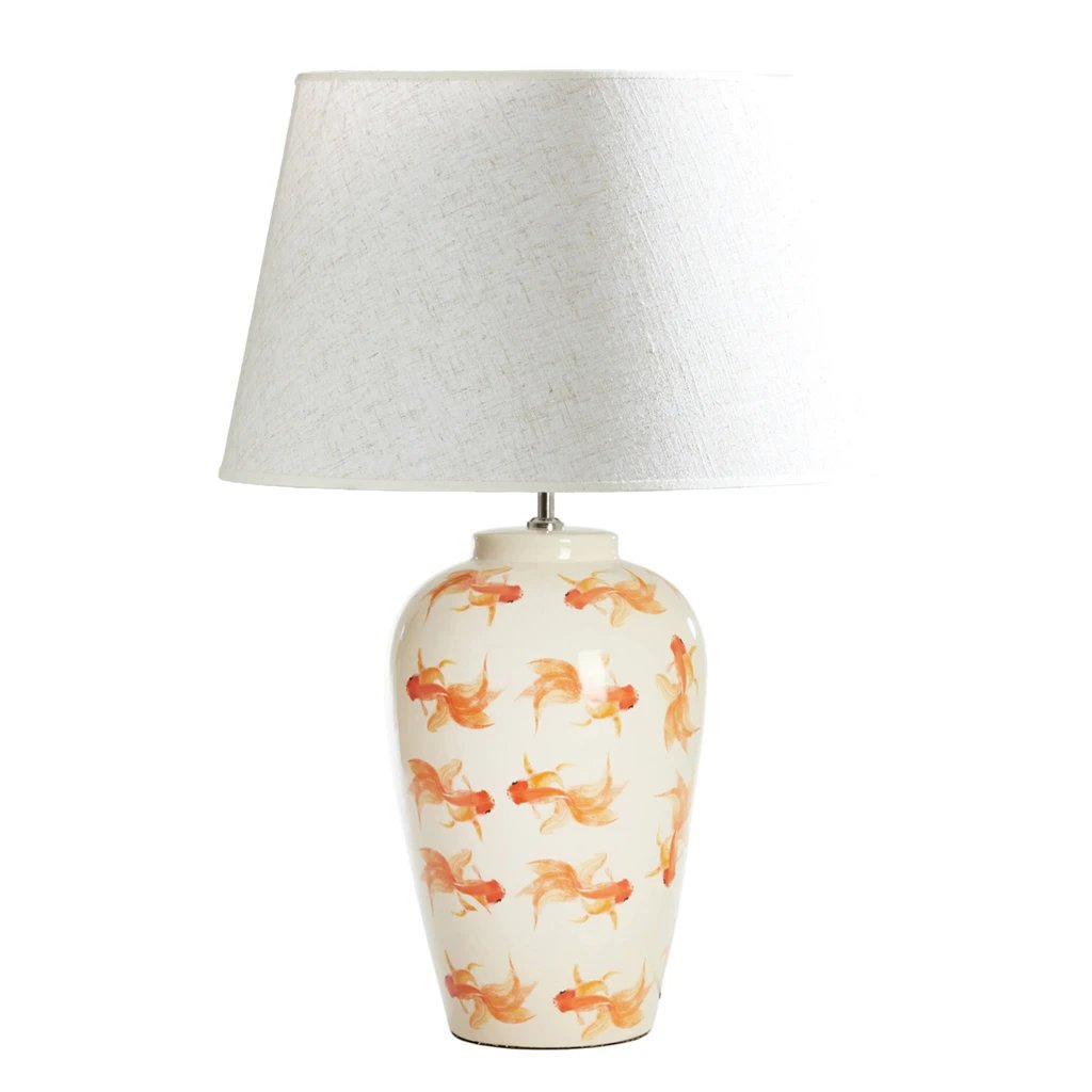 Lampara Peces 52cm Ceramica