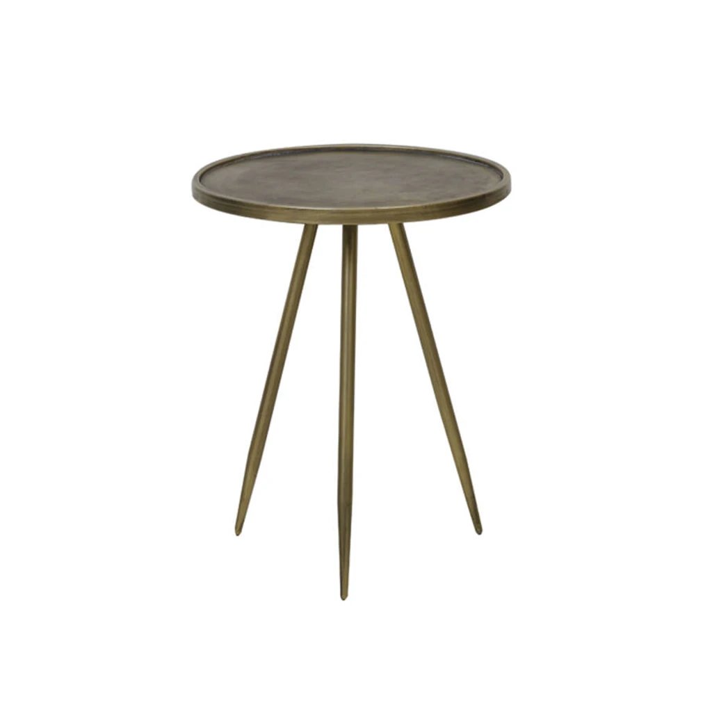 2M Mesa Metalica Envira 50cm Oro Antiguo