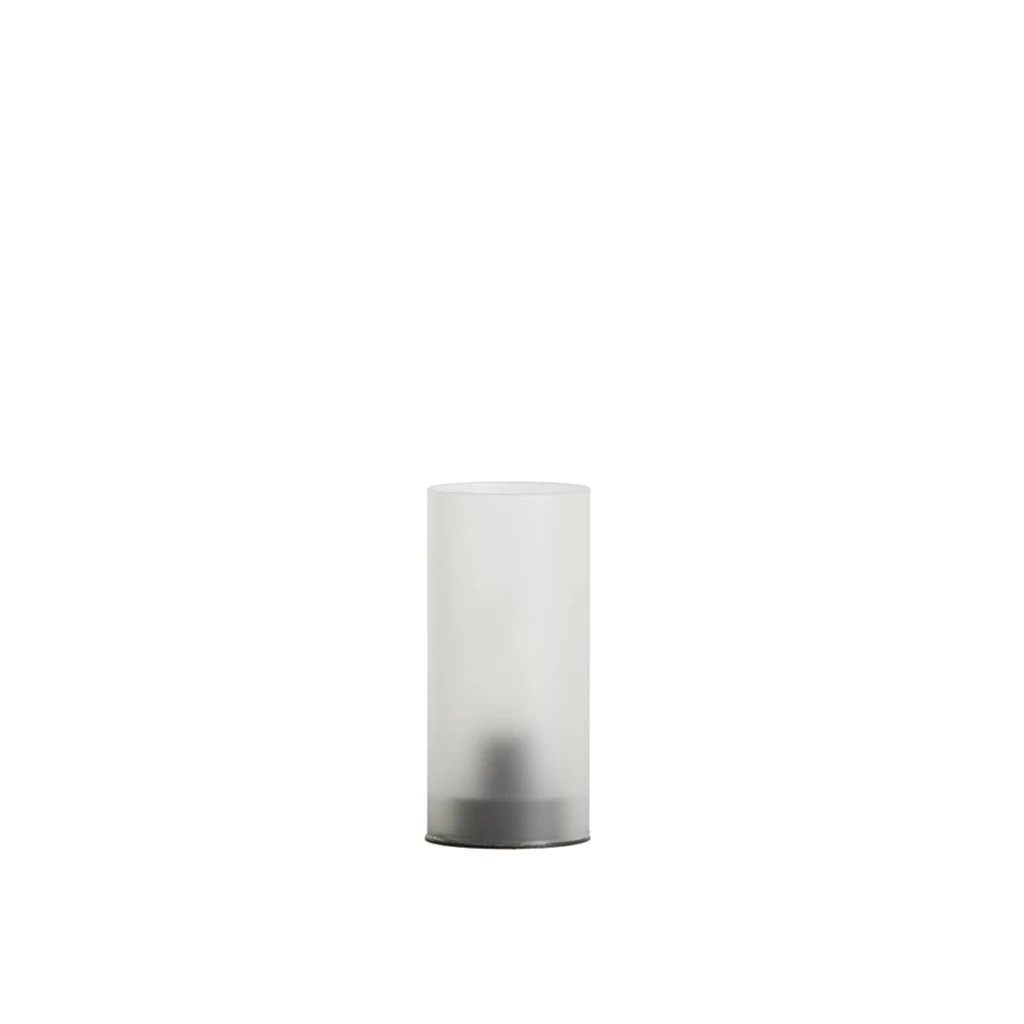 2M Lampara Vazolla Vidrio Mate 15cm Blanco