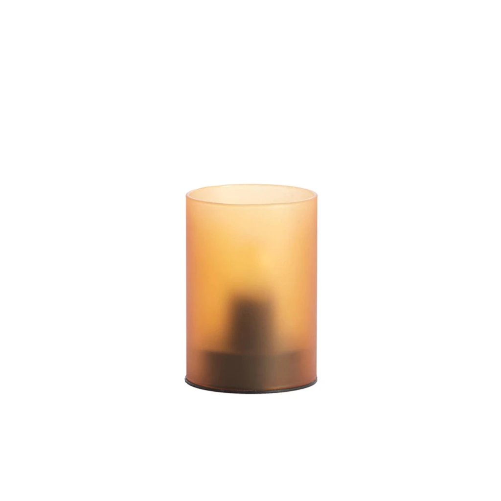 2M Lampara Vazolla Vidrio Mate 10cm Ambar